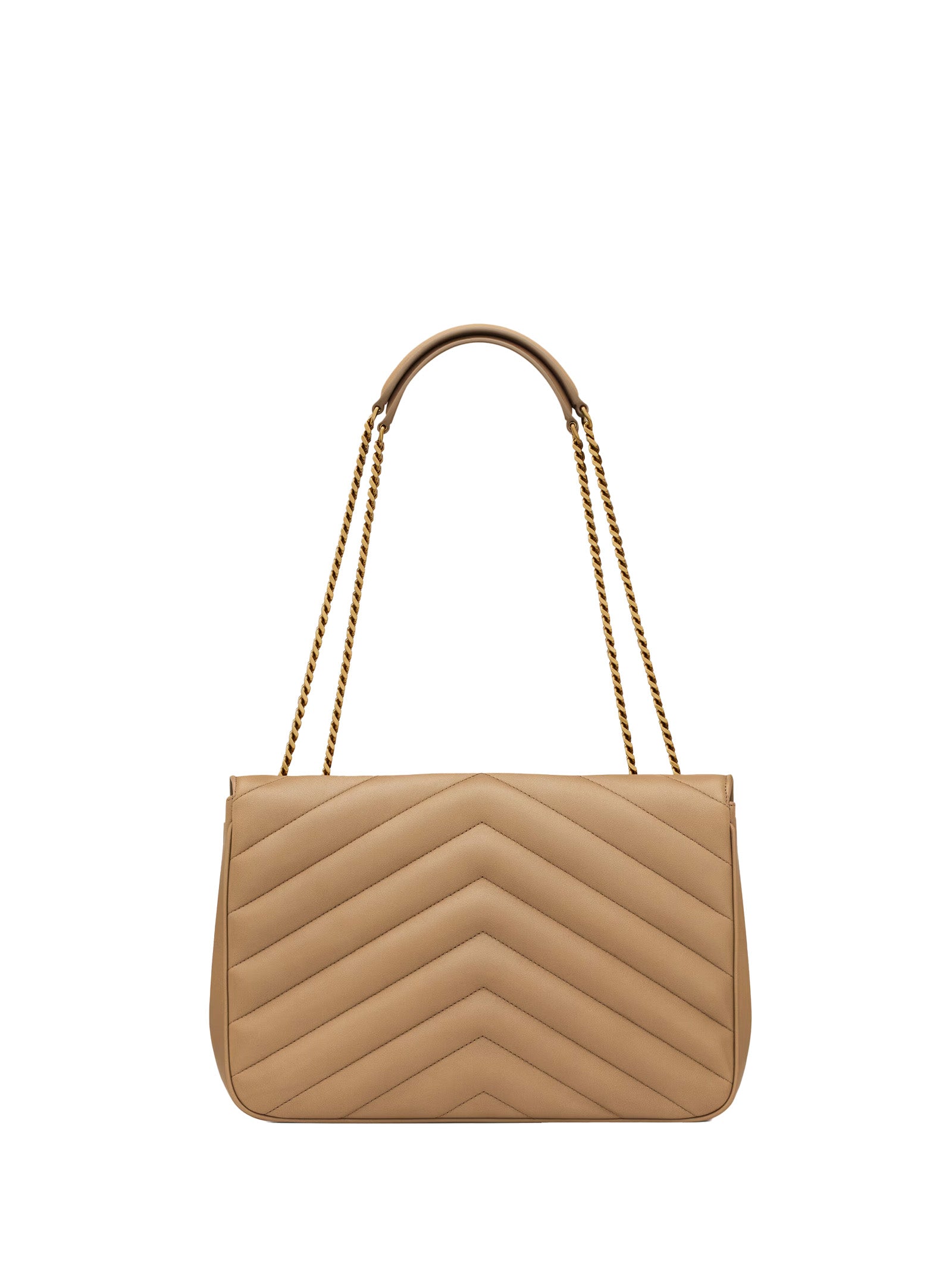 SAINT LAURENT Large Quilted Lambskin Handbag