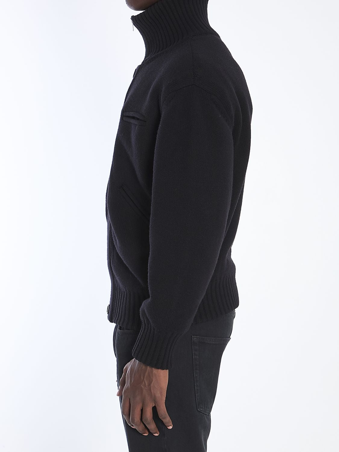 SAINT LAURENT Men's Blouson Cardigan - Fall/Winter 2025