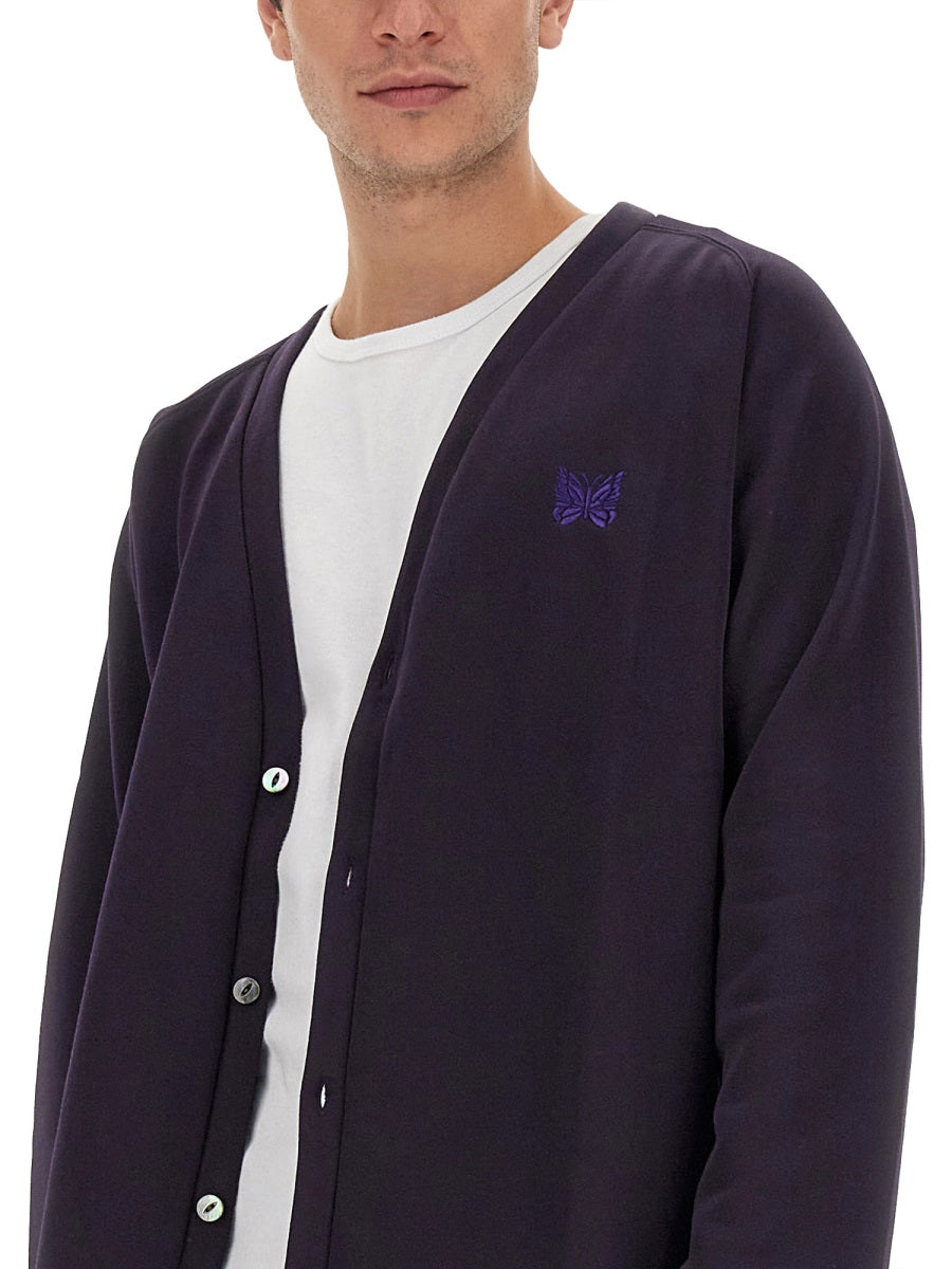 NEEDLES Men's Regular Fit Cardigan with Logo