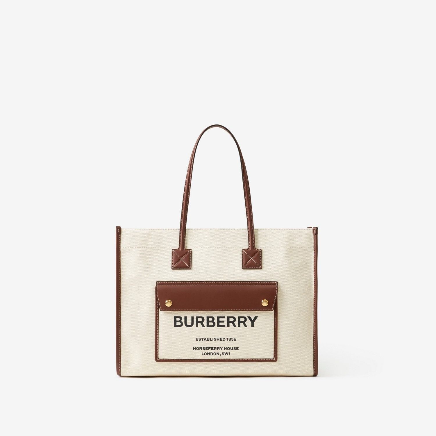 BURBERRY Mini Pocket Detail Tote Handbag