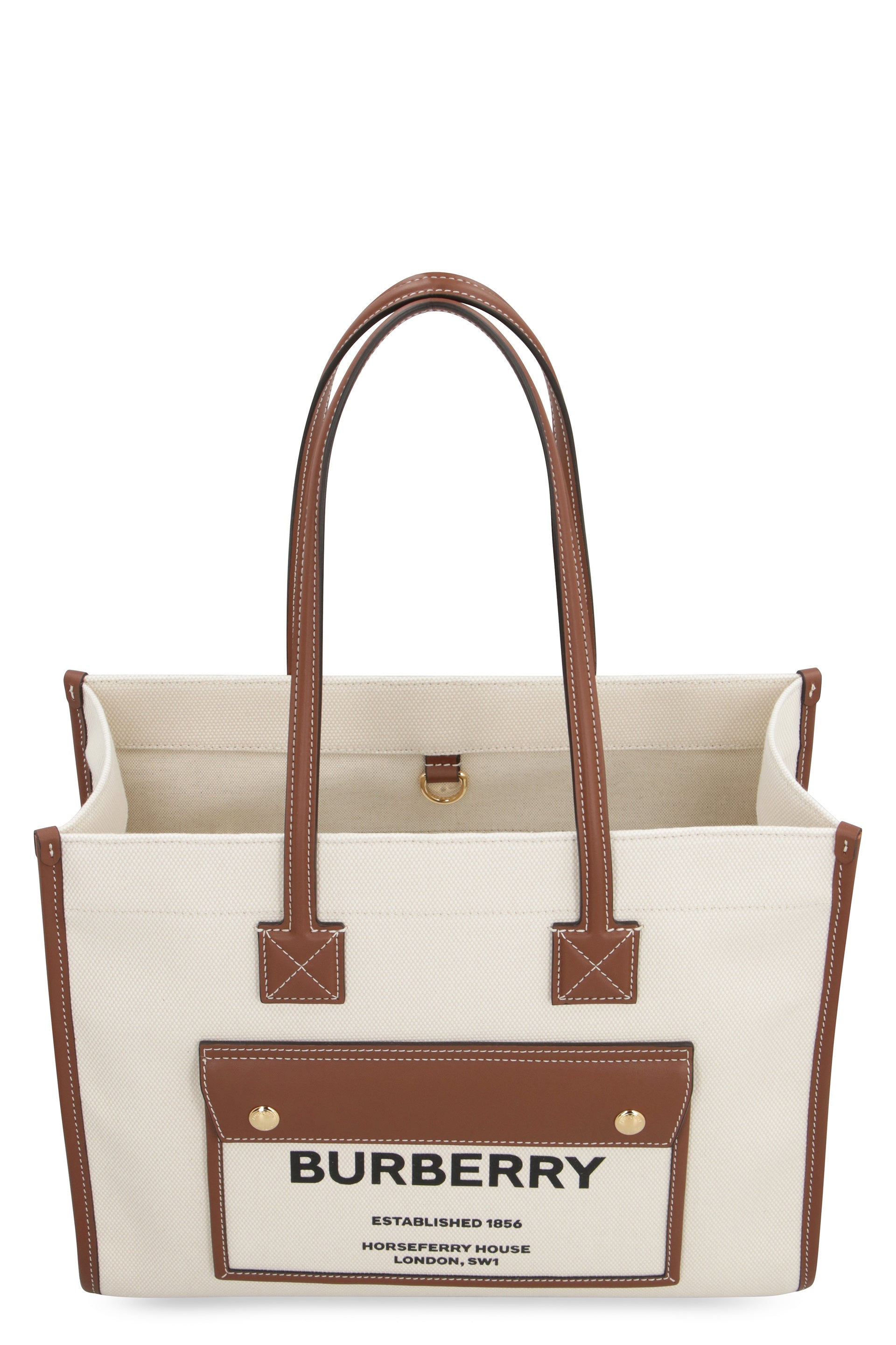 BURBERRY Mini Pocket Detail Tote Handbag