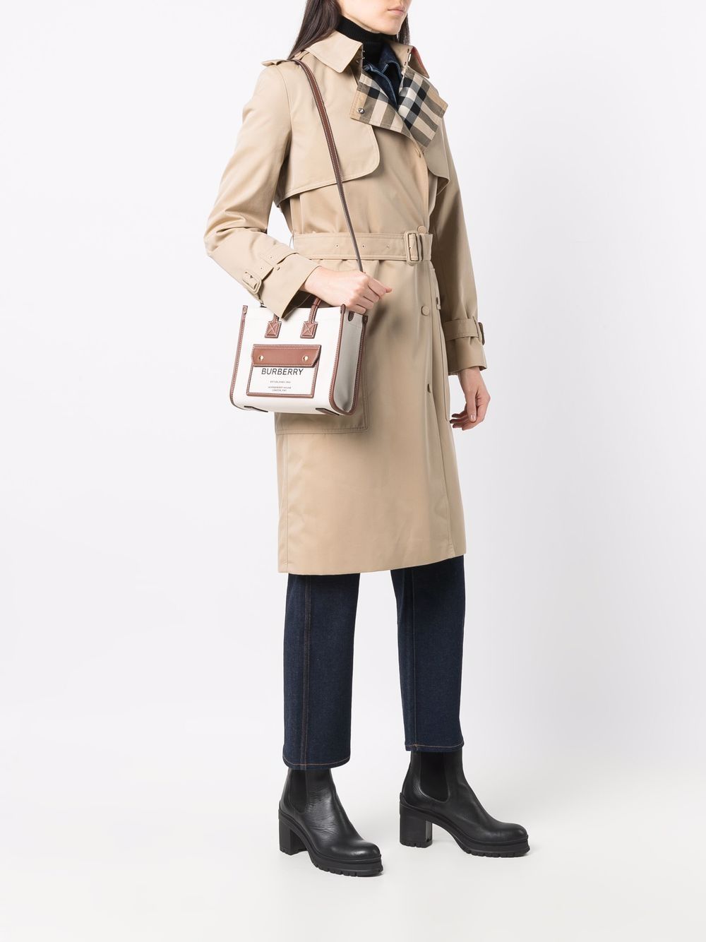 BURBERRY Mini Pocket Tote Handbag