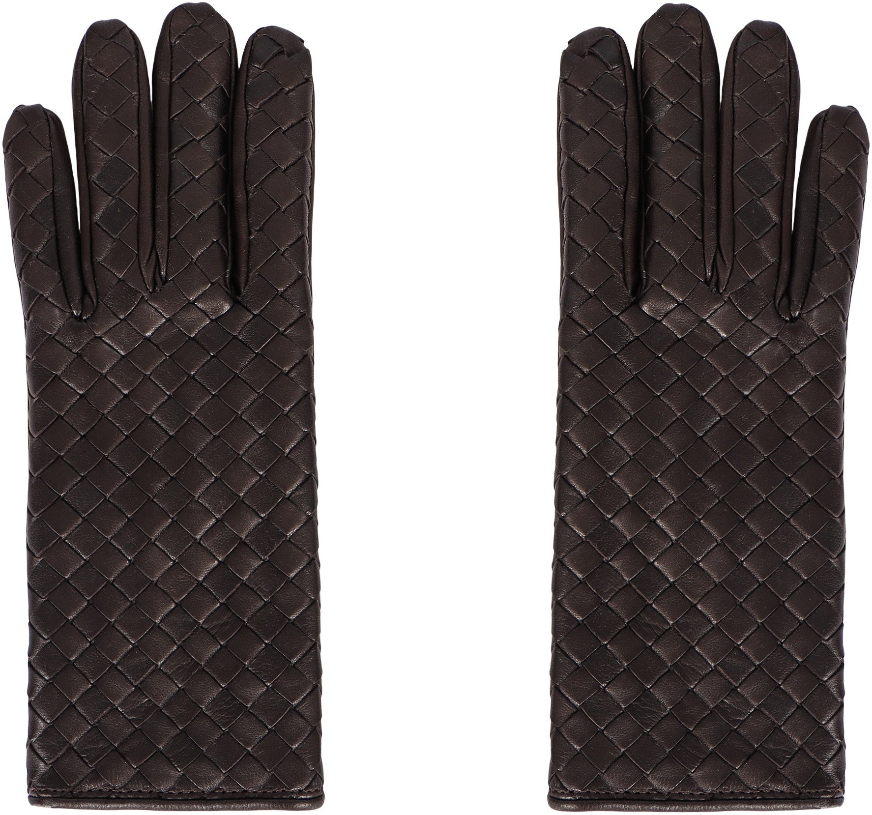 BOTTEGA VENETA Woven Leather Gloves - Size 6-8