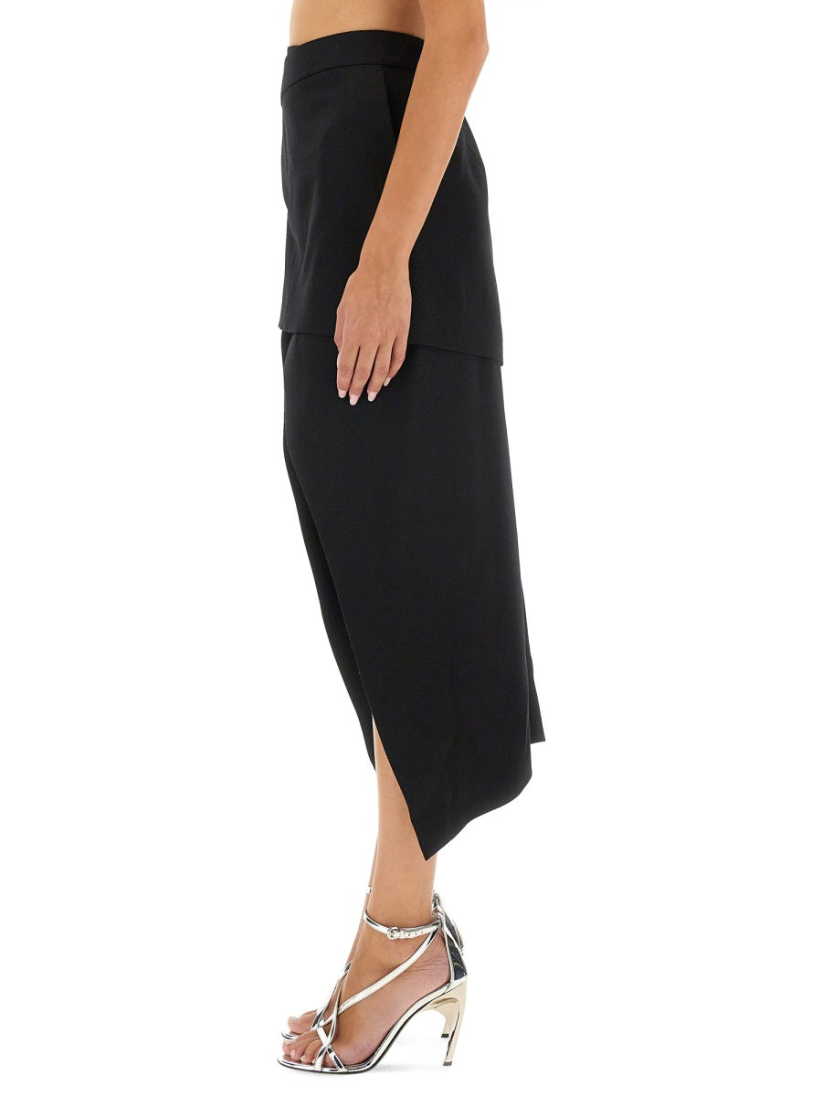 ALEXANDER MCQUEEN Asymmetrical Mini Skirt - Regular Fit