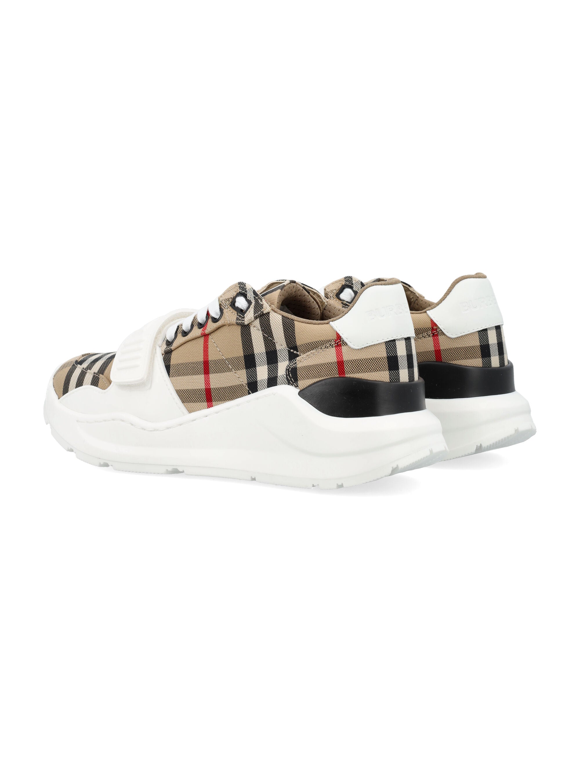BURBERRY Check Pattern Lace-Up Sneakers for Men