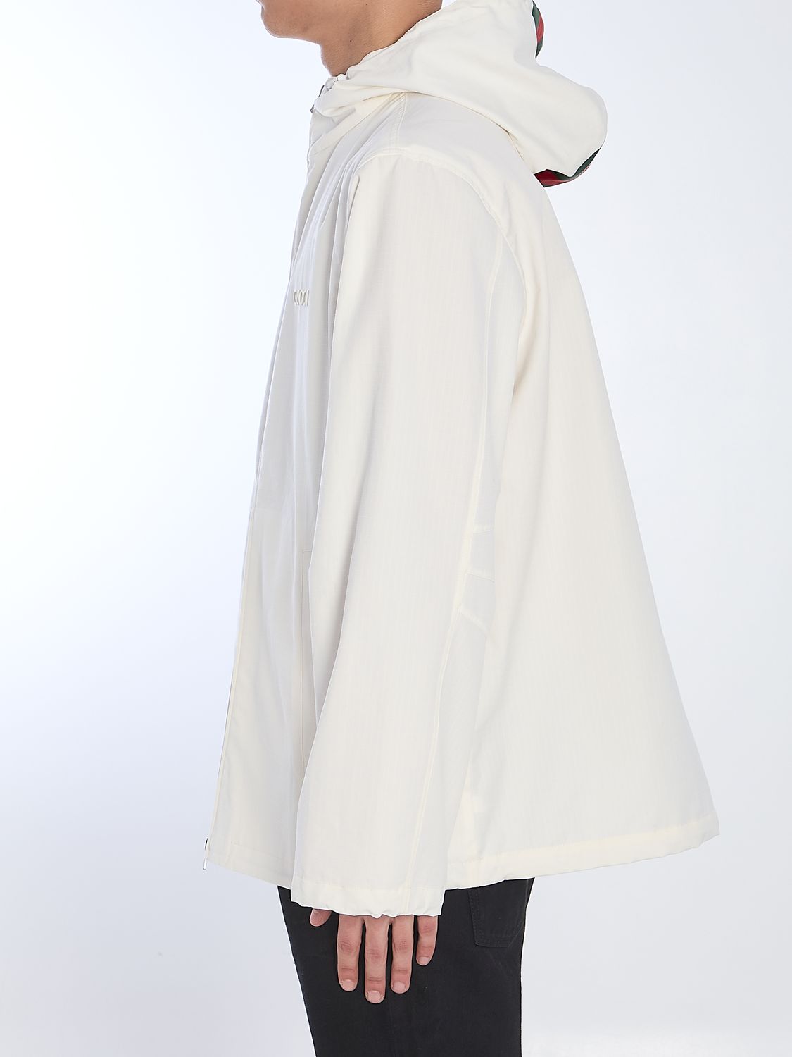 GUCCI Men's Zip-Up Jacket with Logo Print