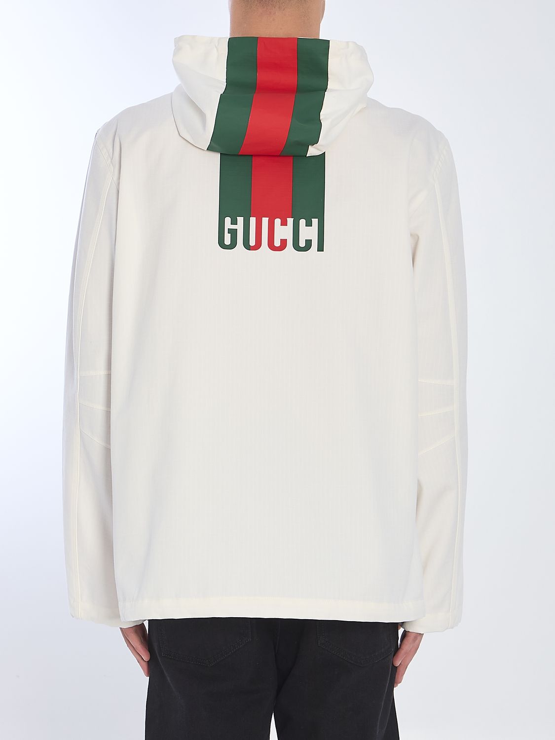 GUCCI Men's Zip-Up Jacket with Logo Print