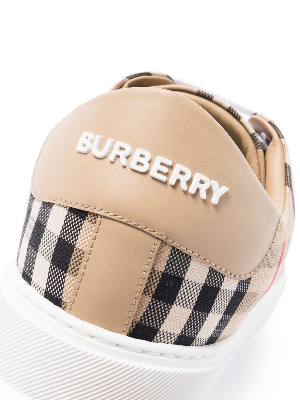 BURBERRY Leather and Check Sneakers for Women