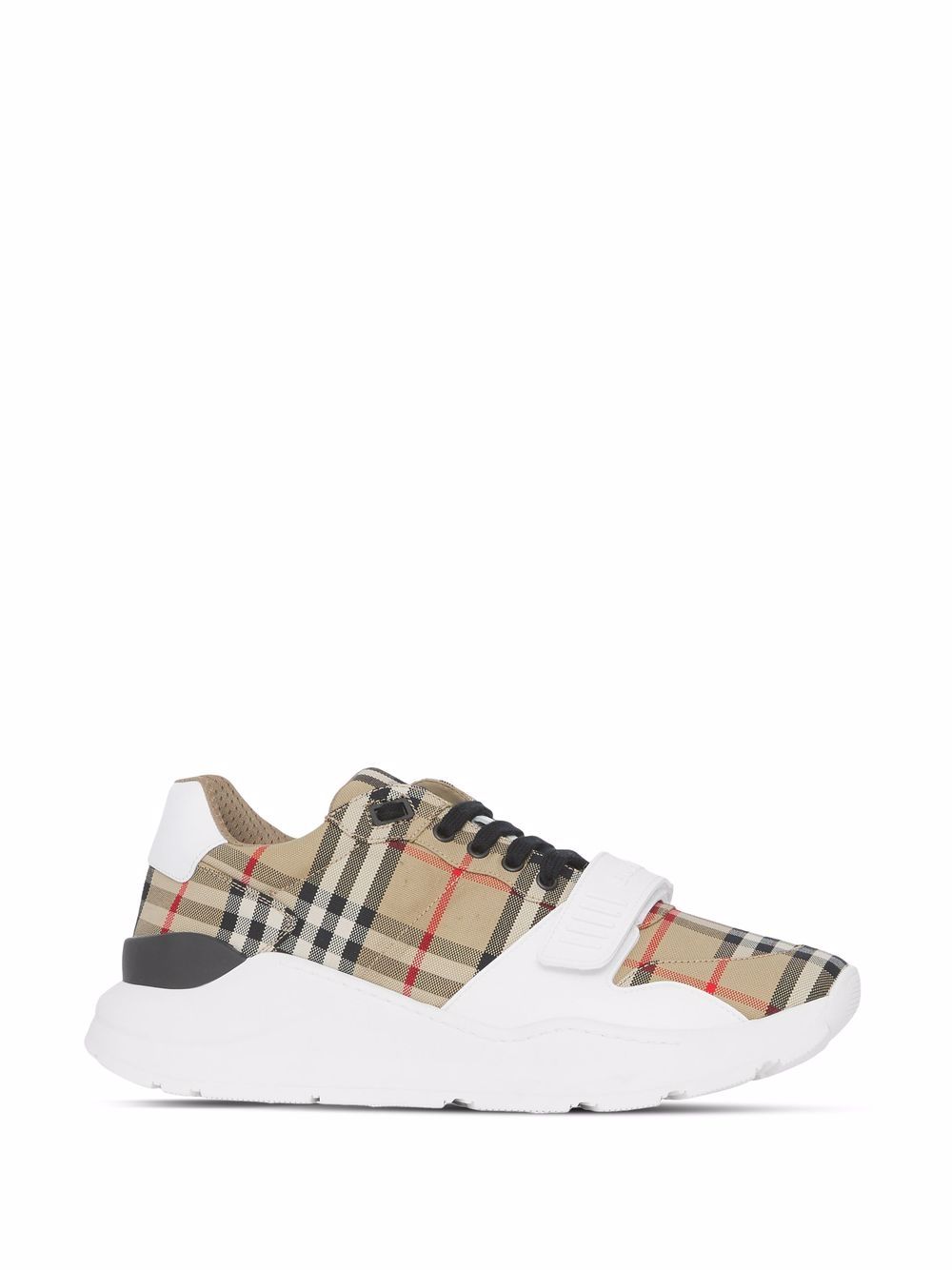 BURBERRY Check Pattern Women's Low Top Sneakers