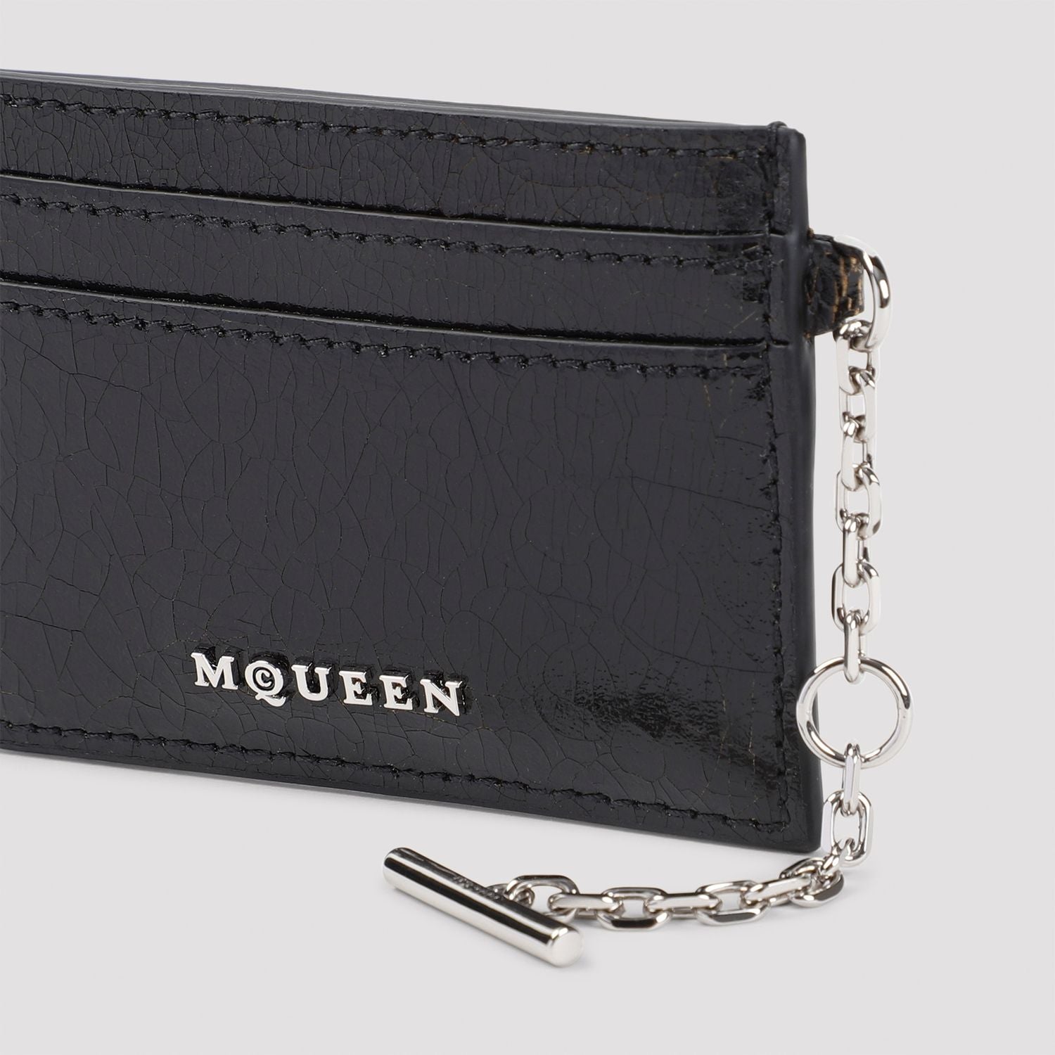 ALEXANDER MCQUEEN Mini Leather Sling Card Holder