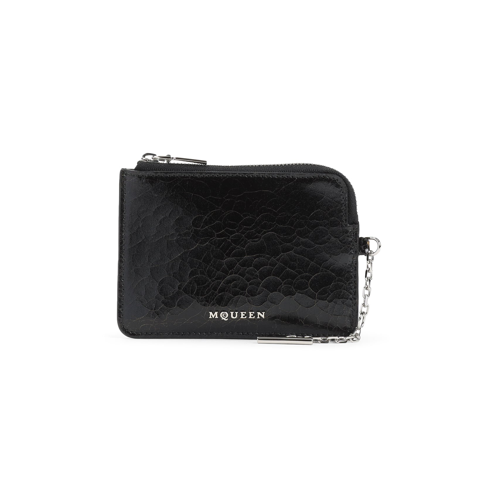 ALEXANDER MCQUEEN Mini Leather Card Holder with Sling Zip Coin Pouch