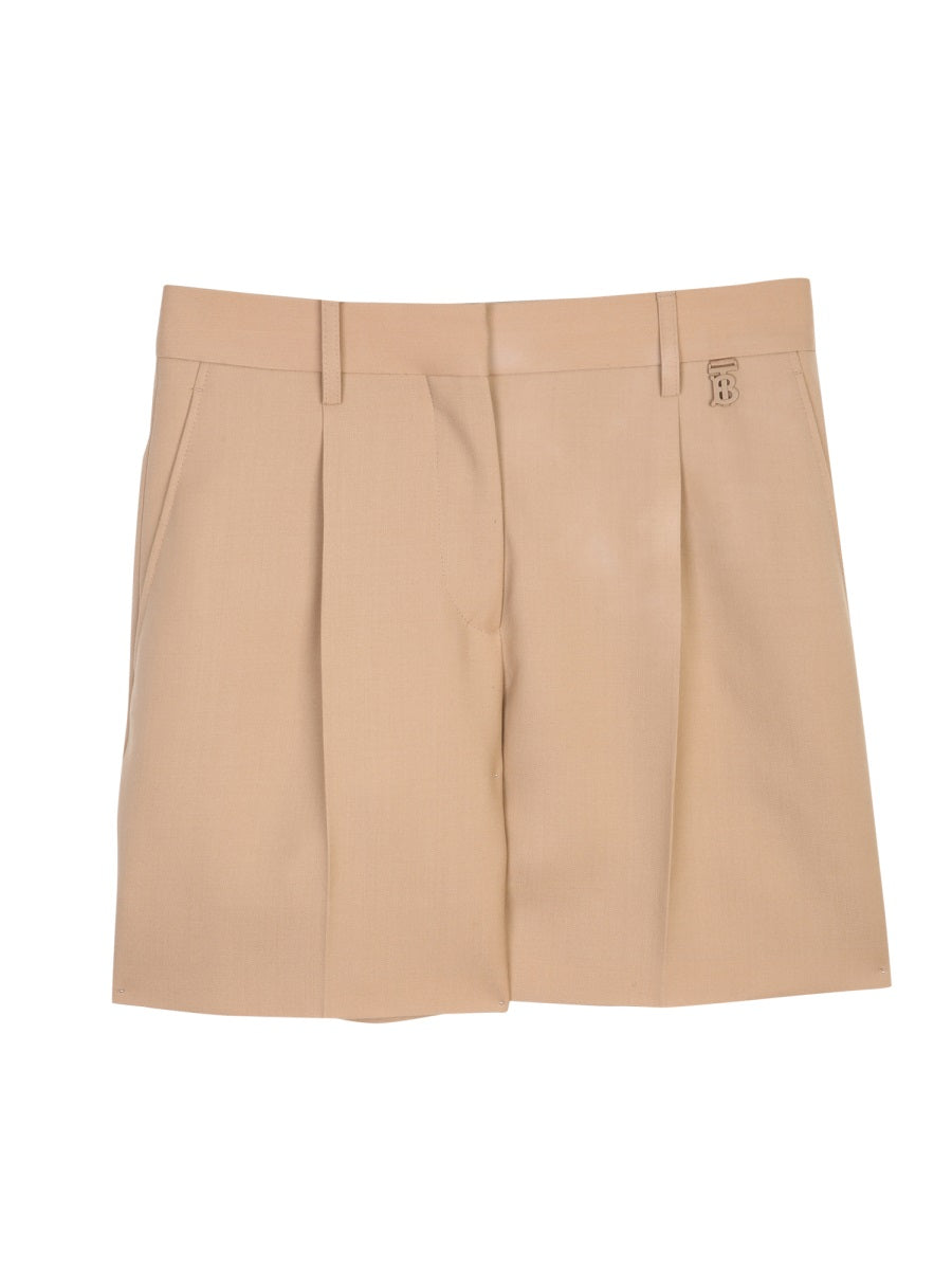 BURBERRY Pleated Women's Mini Shorts