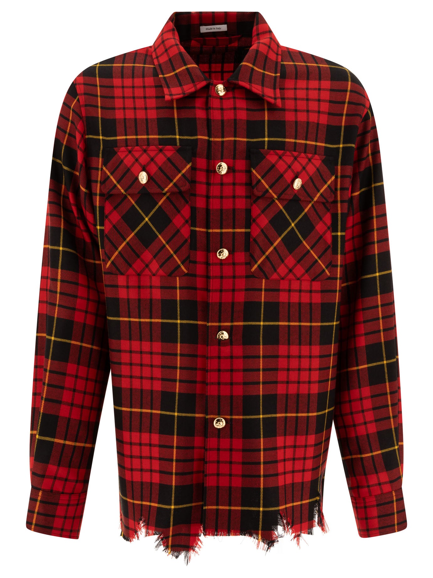 ALEXANDER MCQUEEN Distressed Tartan Overshirt - Regular Fit