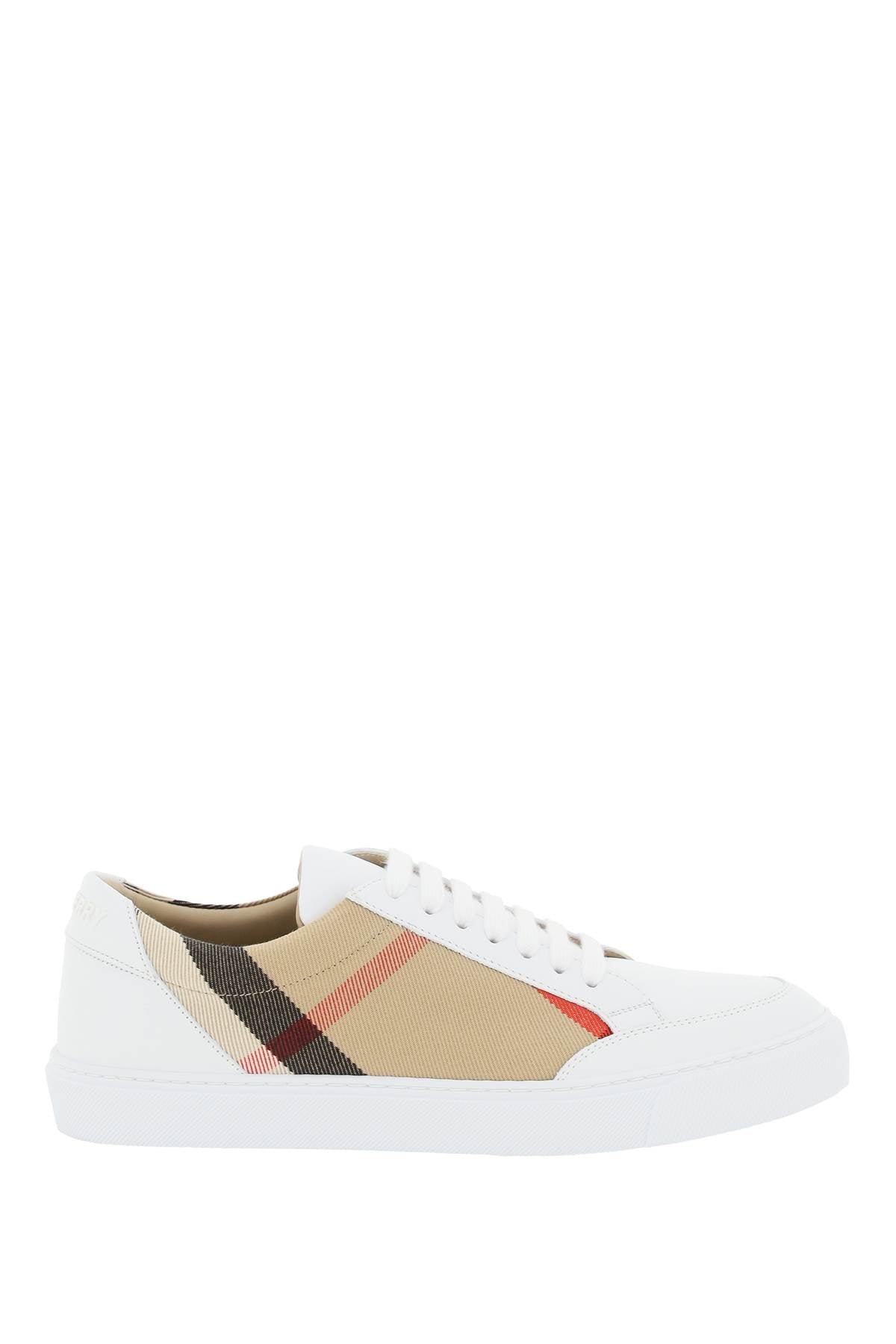 BURBERRY Leather Vintage Check Sneakers for Women
