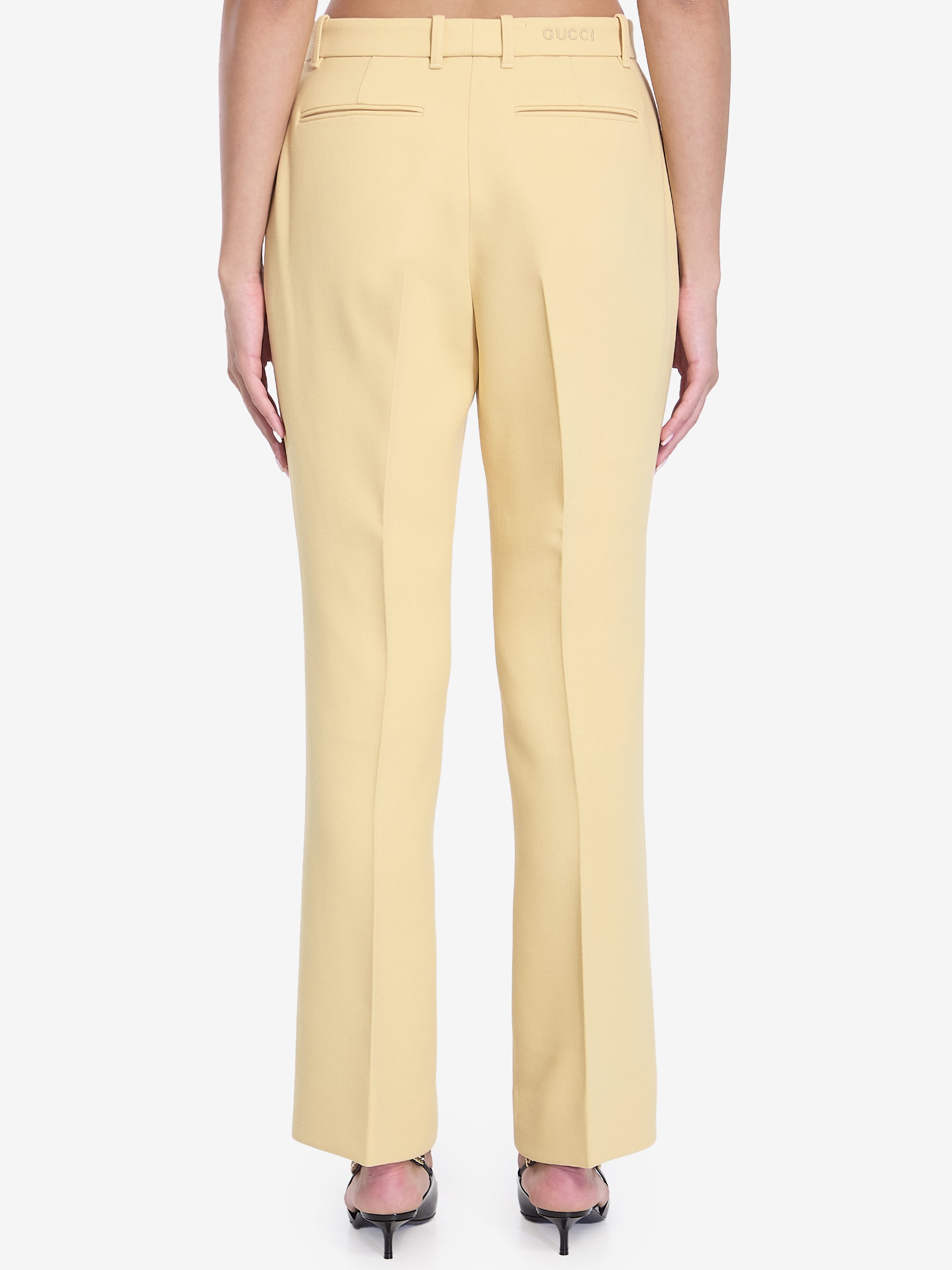 GUCCI Women's Tailored Pleated Boot Cut Trousers