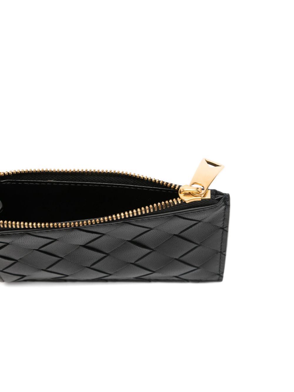 BOTTEGA VENETA Mini Woven Card Holder with Zipper