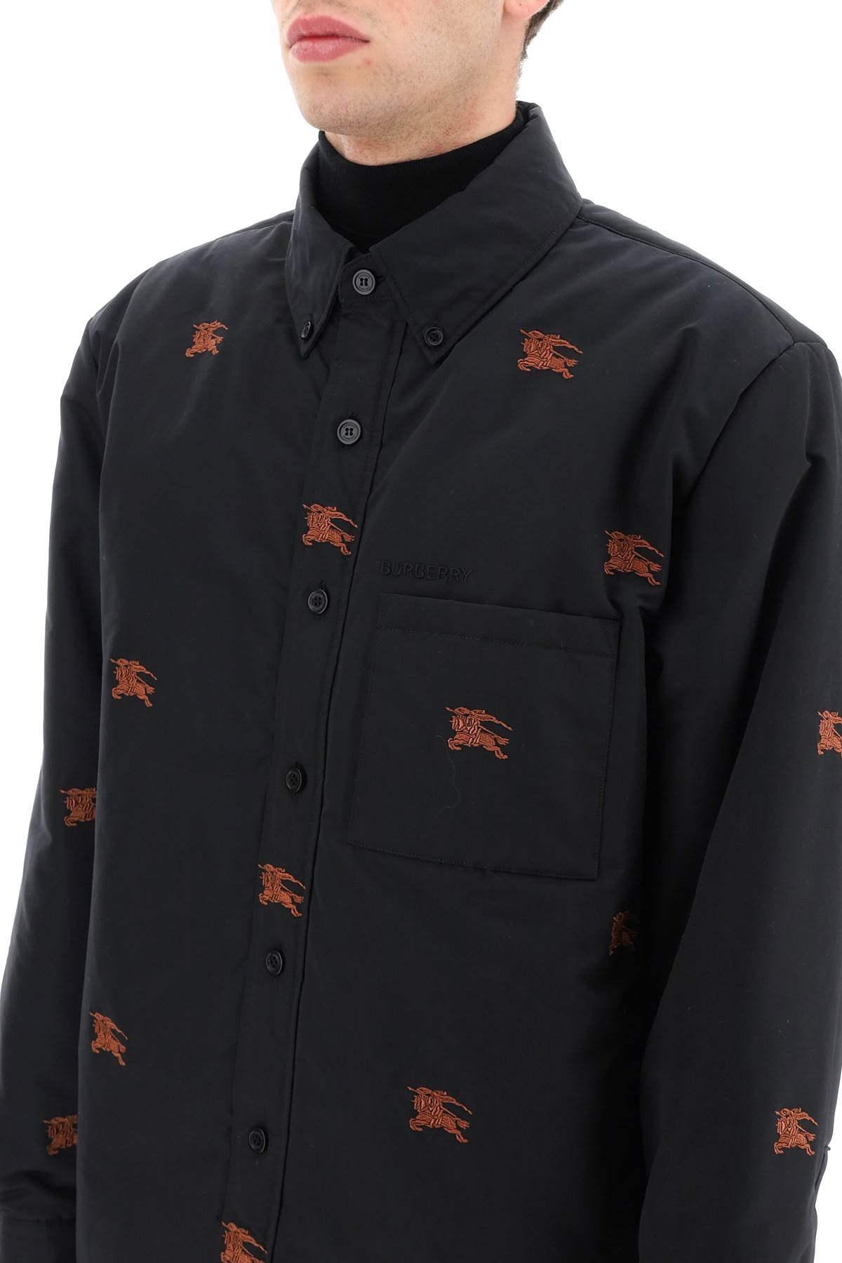 BURBERRY Embroidered Nylon Padded Shirt for Men