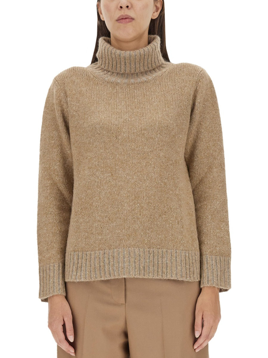 FABIANA FILIPPI High Neck Regular Fit Wool T-Shirt