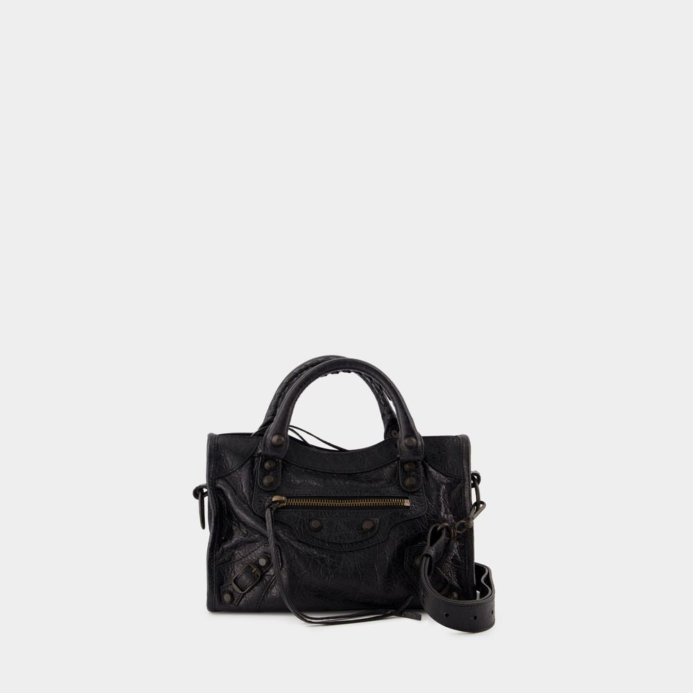 BALENCIAGA Mini Leather City Handbag