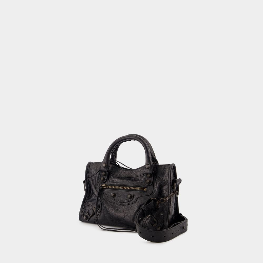 BALENCIAGA Mini Leather City Handbag