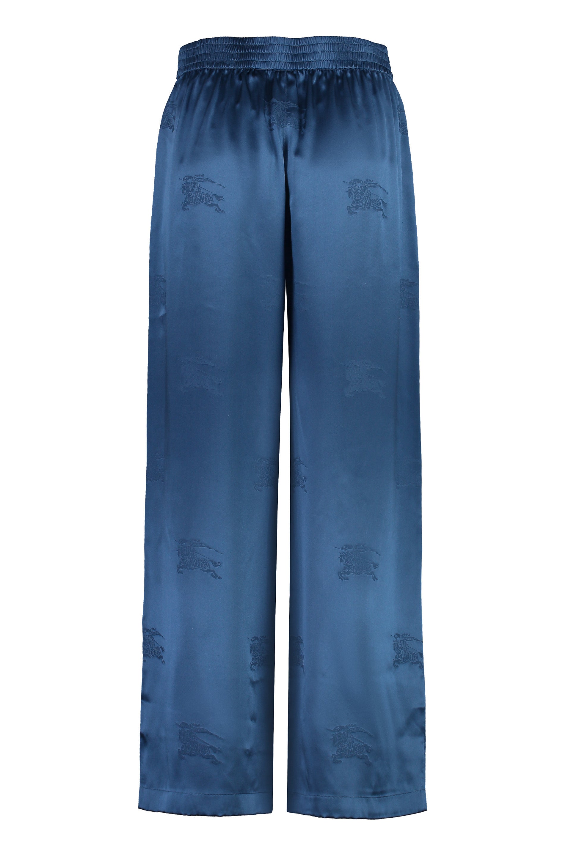 BURBERRY Silk Trousers with Elastic Waistband for Women