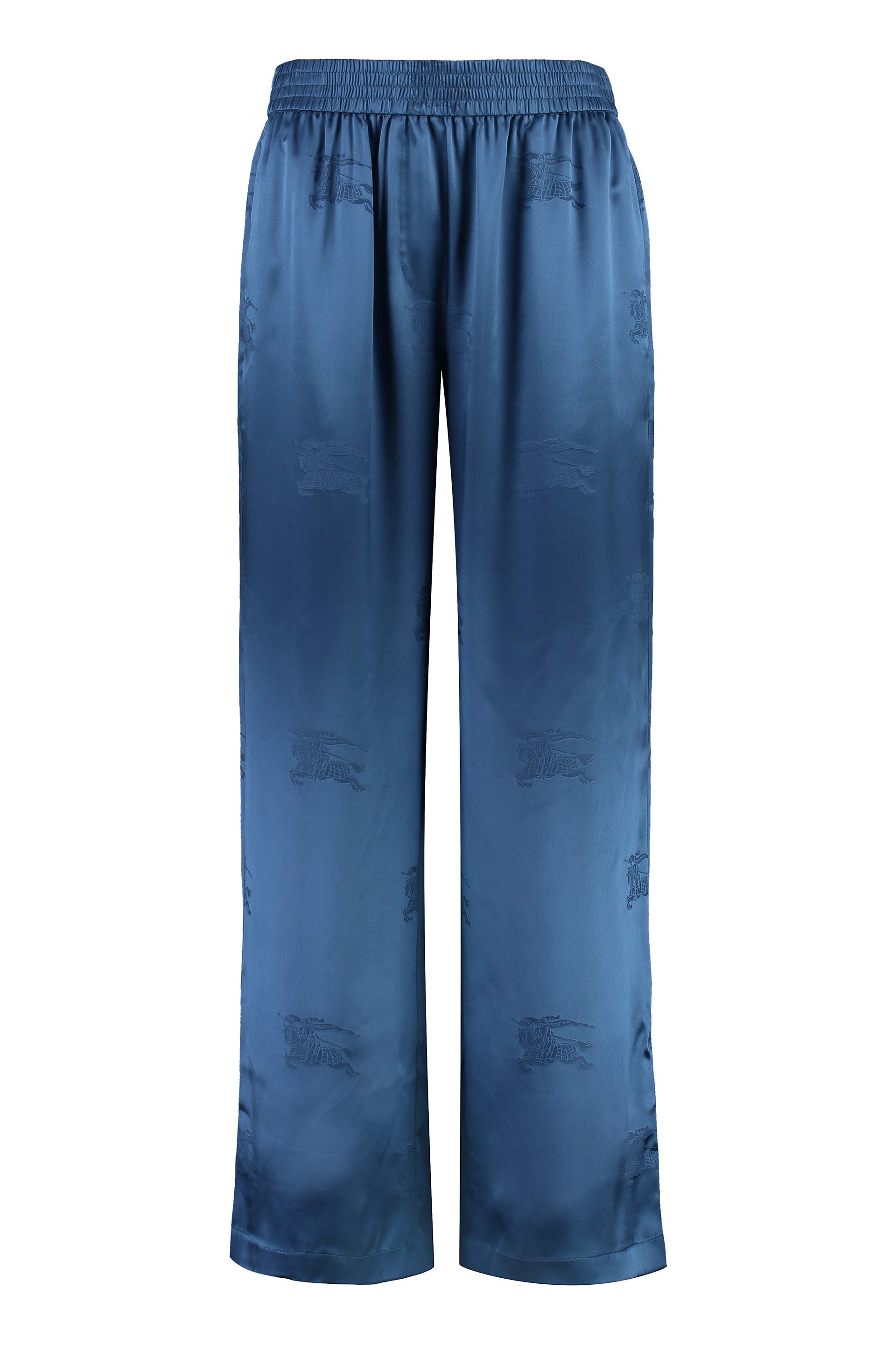 BURBERRY Silk Trousers with Elastic Waistband for Women