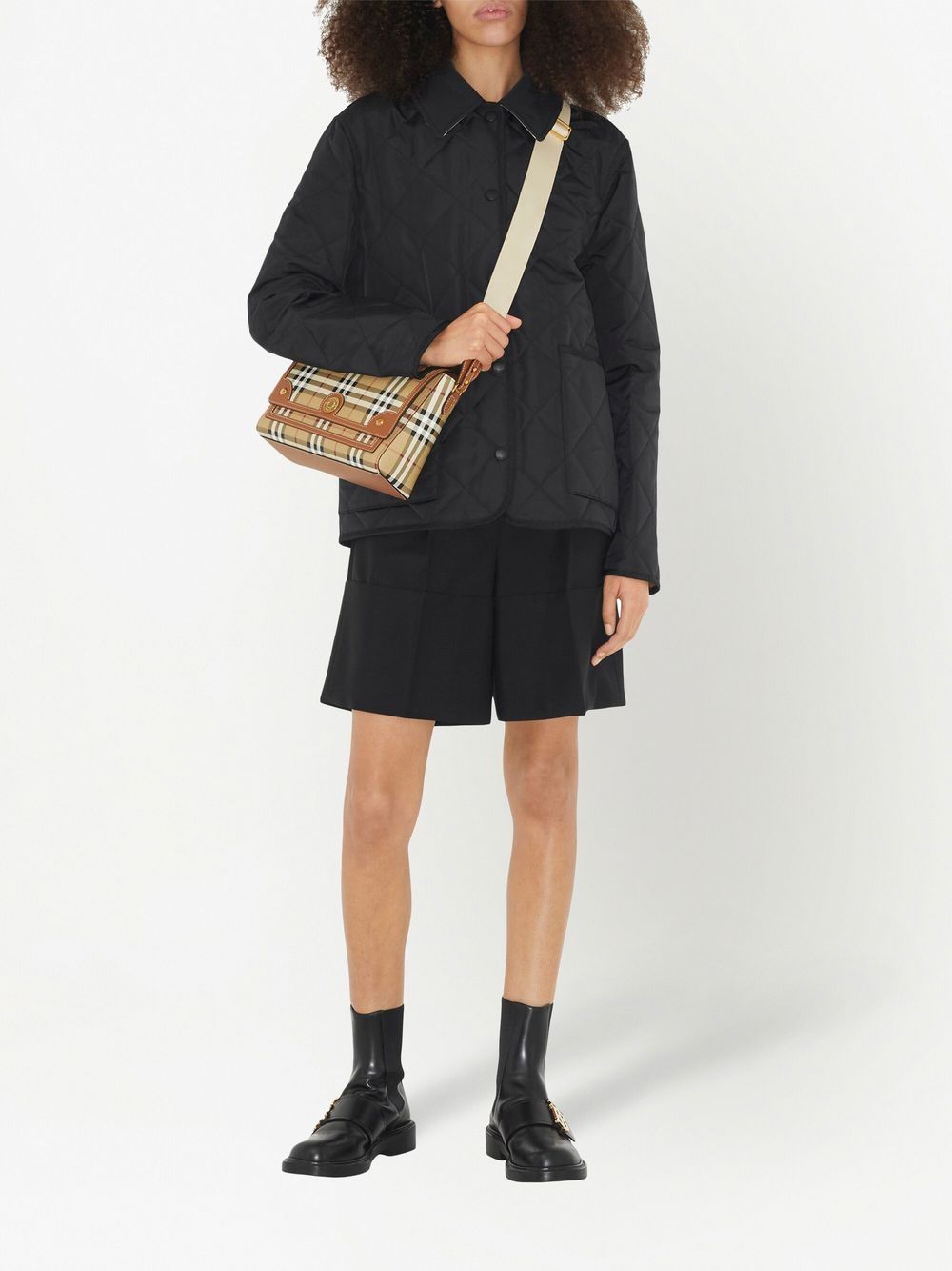 BURBERRY Embroidered Fabric Note Crossbody Handbag