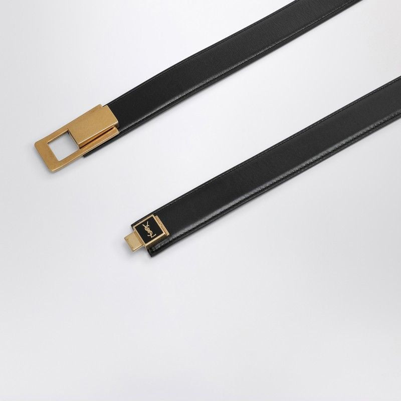 SAINT LAURENT Classic Belt with Charniere Buckle - Adjustable Size