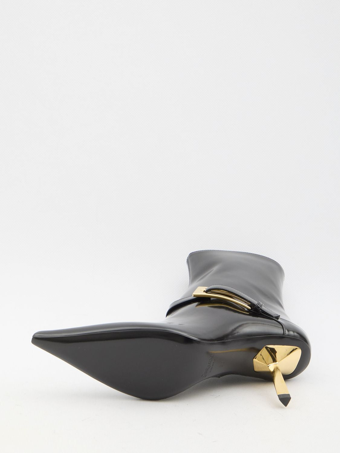 SAINT LAURENT Mini Ankle Boots with Geometric Stiletto Heel