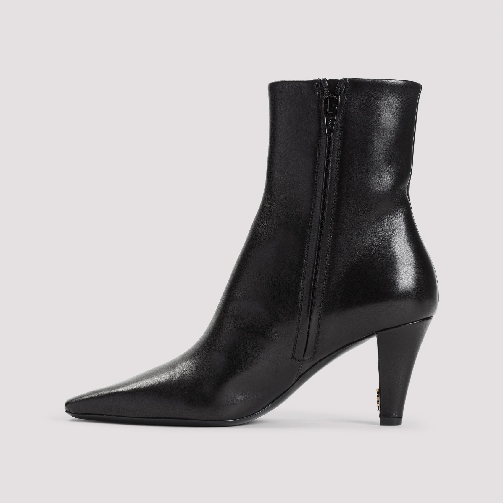 SAINT LAURENT Jill 75 Booties in Smooth Leather
