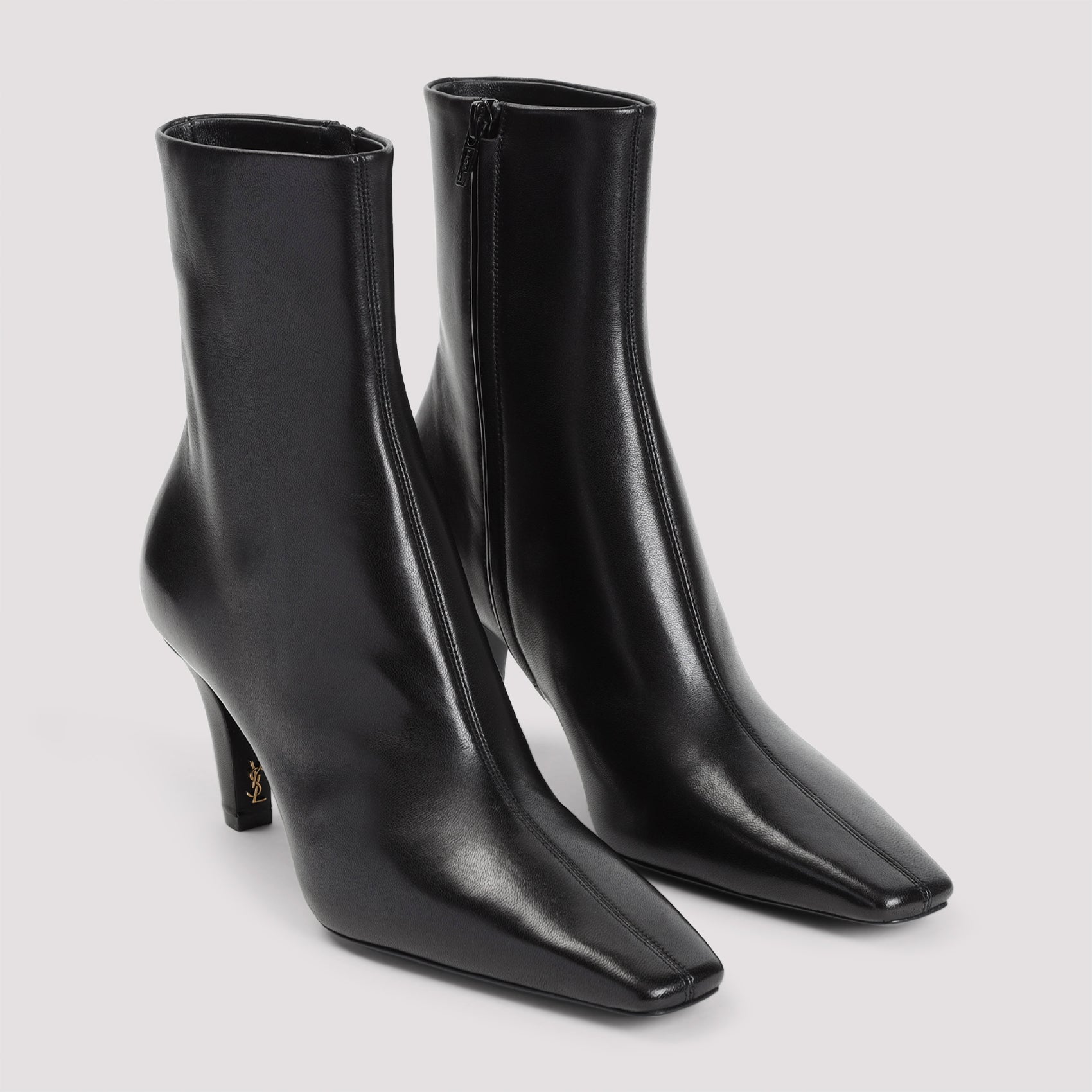 SAINT LAURENT Jill 75 Booties in Smooth Leather