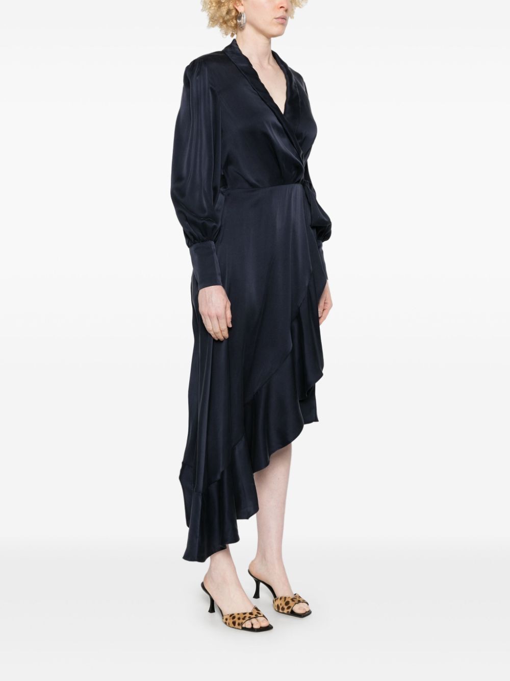 ZIMMERMANN Silk Wrap Midi Dress