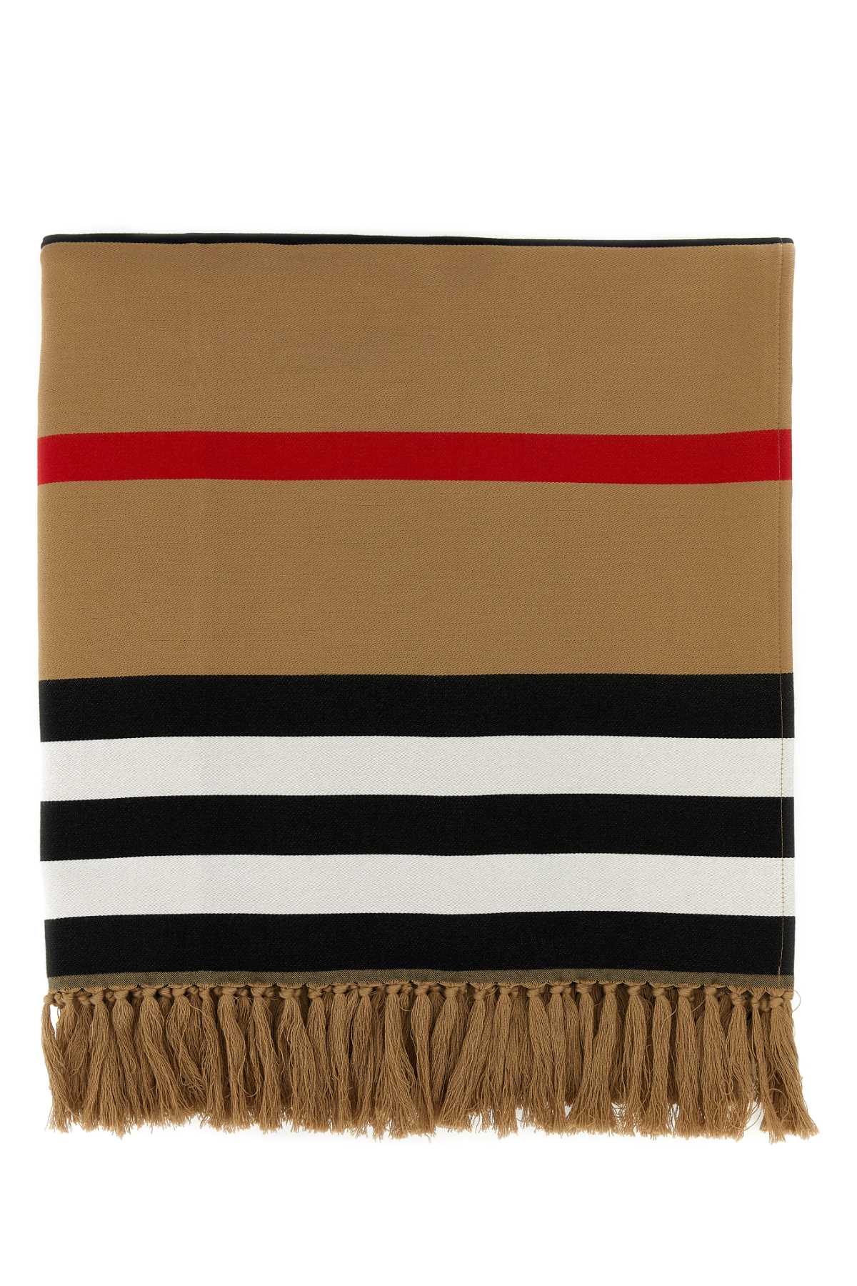 BURBERRY Embroidered Cotton Blanket Scarf