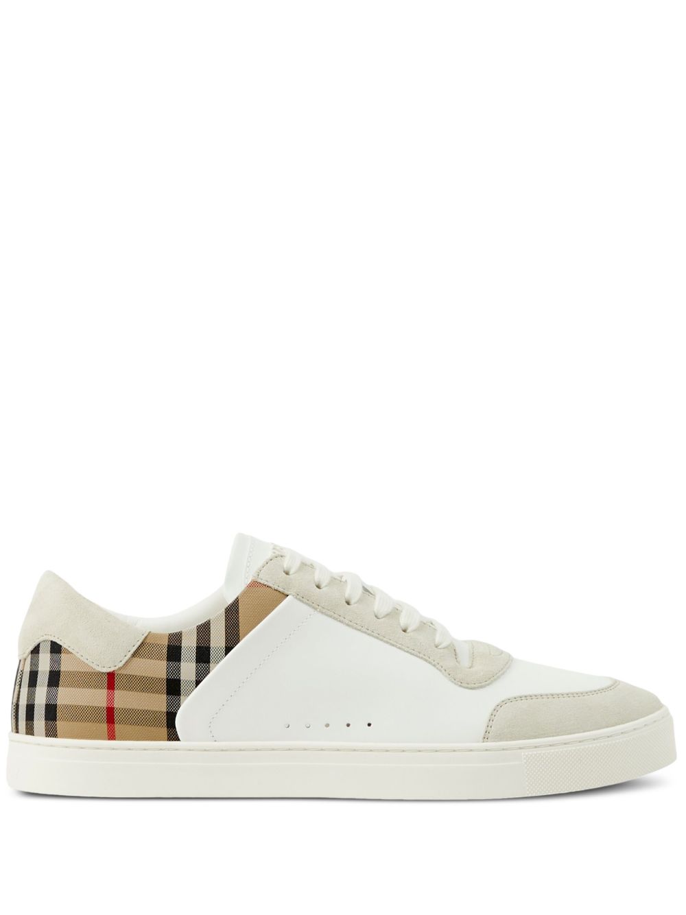 BURBERRY Multicolored Suede and Leather Sneakers for Men