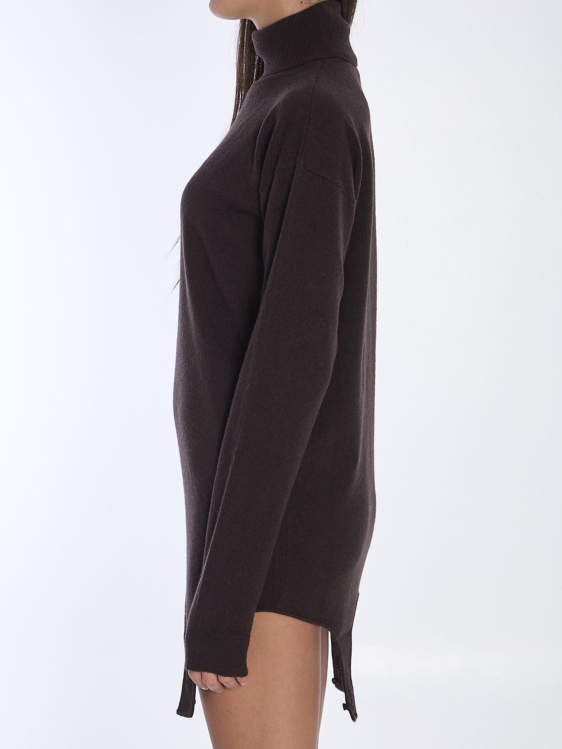 SAINT LAURENT Turtleneck Garter Sweater - Loose Fit