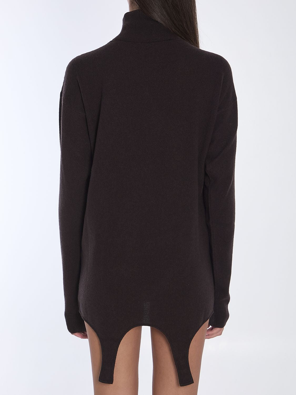 SAINT LAURENT Turtleneck Garter Sweater - Loose Fit