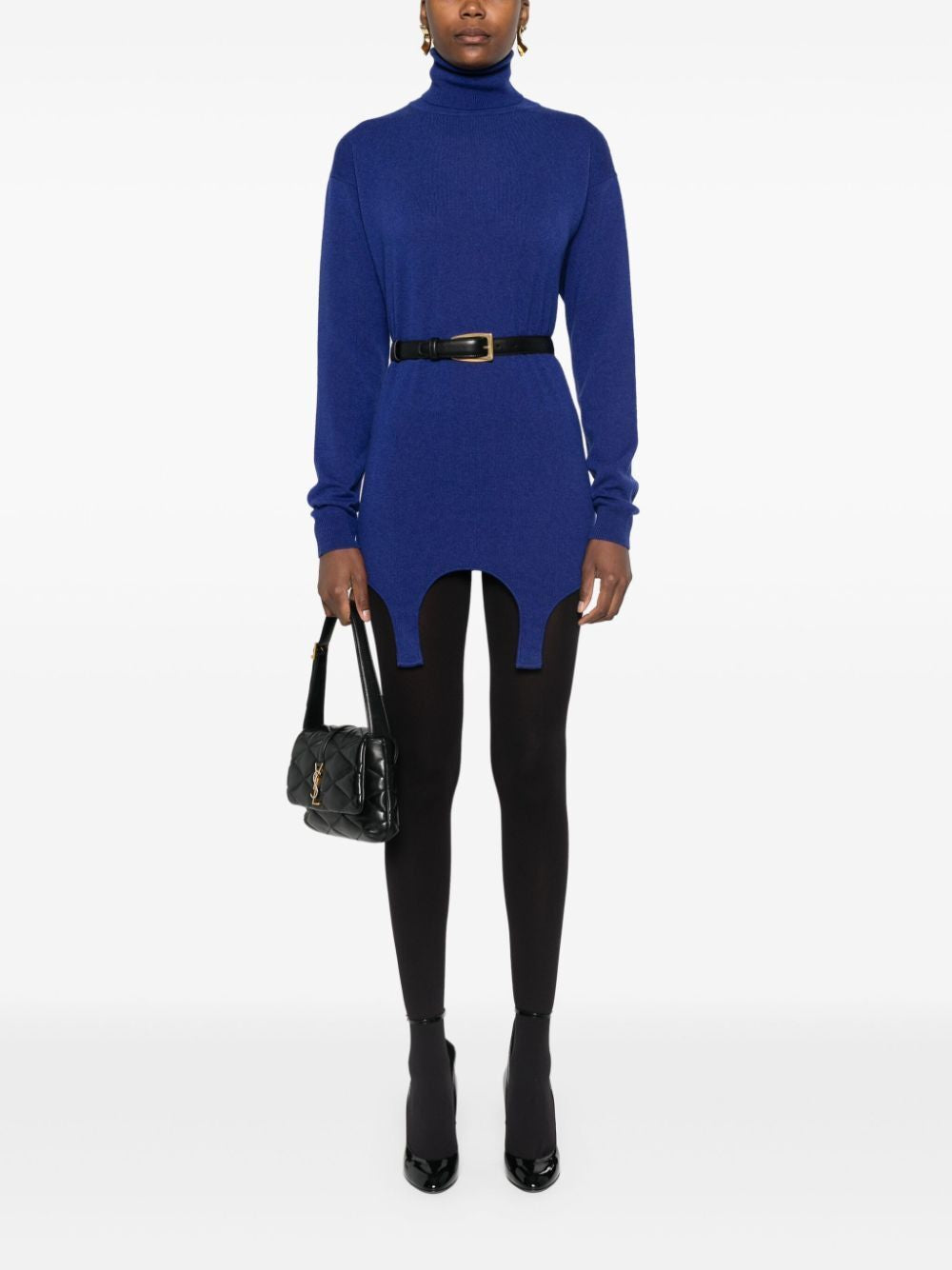 SAINT LAURENT Cashmere Sweater with Mock Neck Detail
