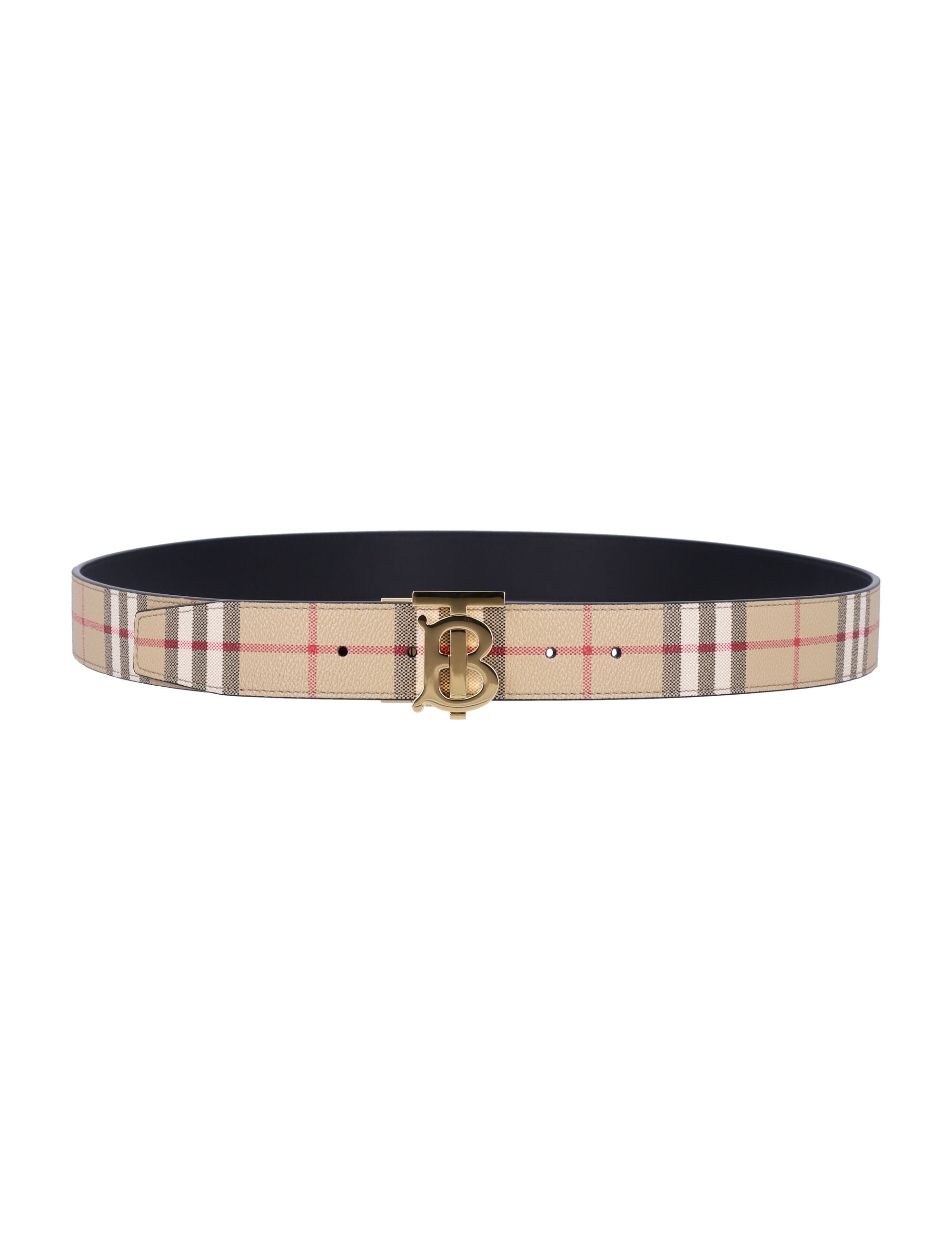 BURBERRY Thin Reversible TB Belt 3.5 cm