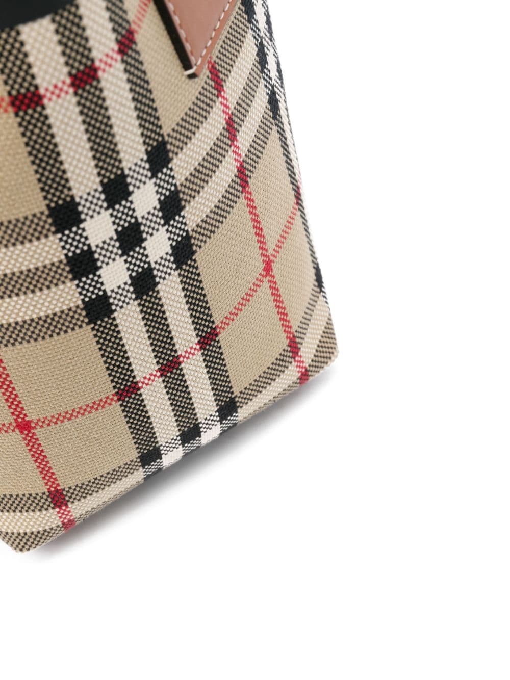 BURBERRY Embroidered Fabric London Bucket Handbag