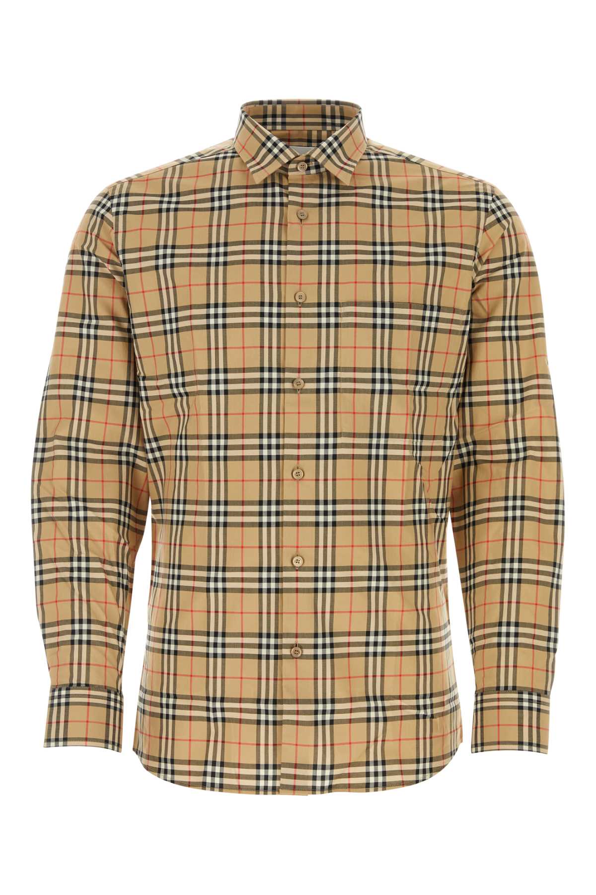 BURBERRY Embroidered Poplin Shirt for Men - FW25 Collection