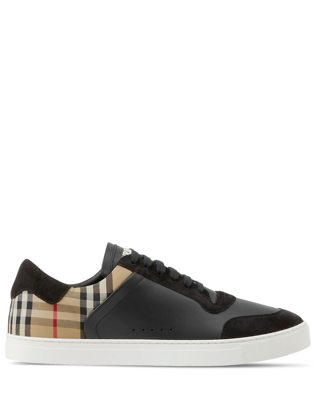 BURBERRY Men's Sleek Leather and Fabric Sneakers
