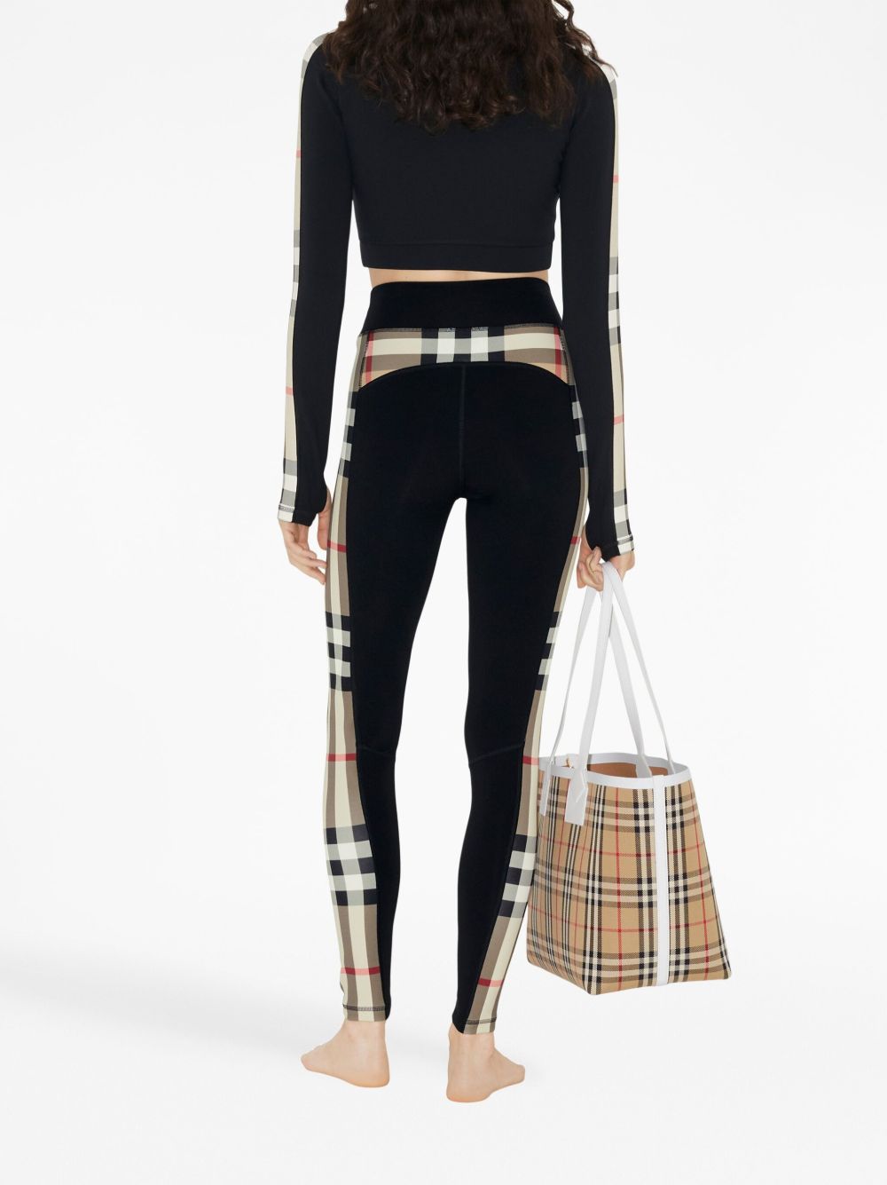 BURBERRY Check Motif Leggings for Women - FW25 Collection
