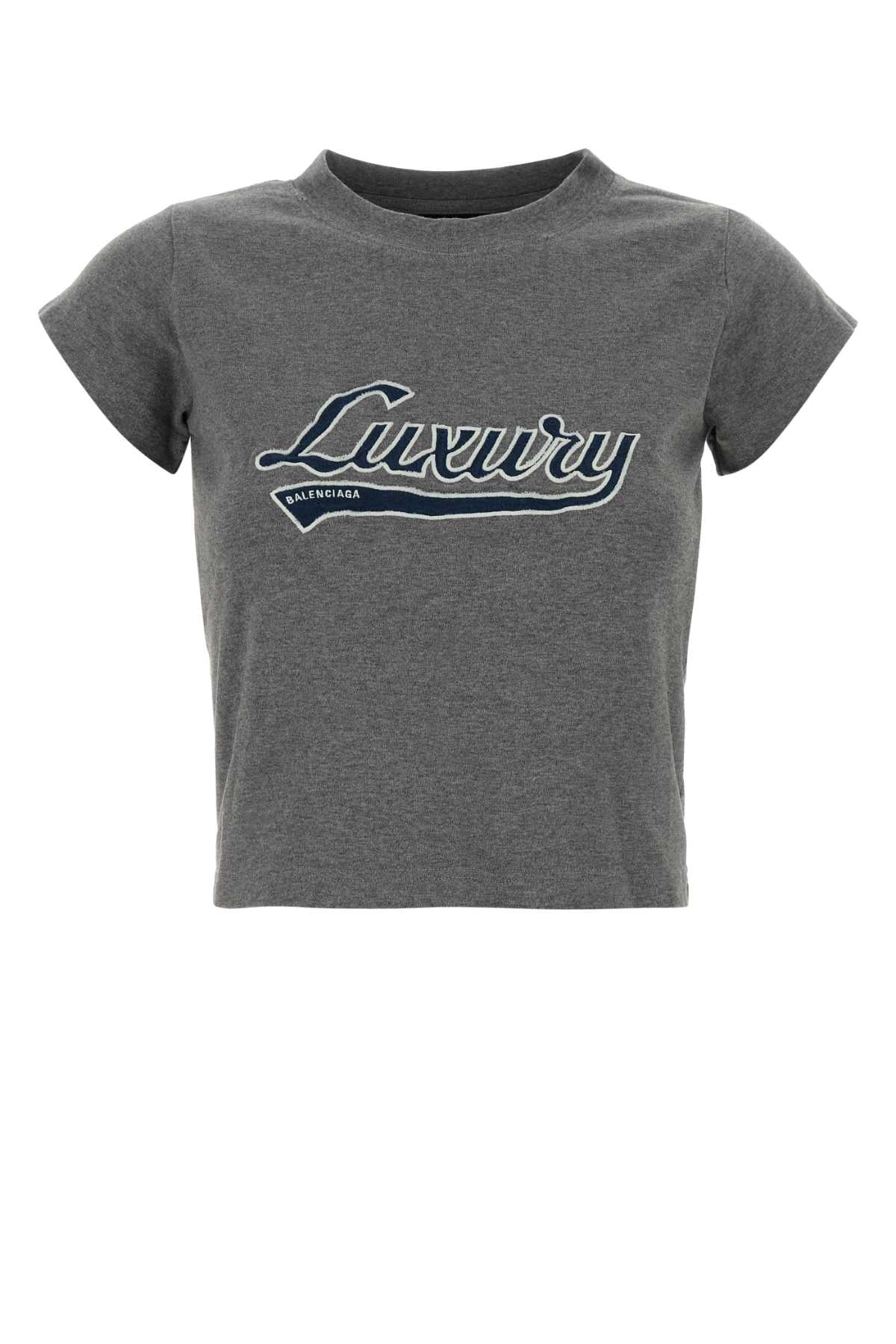 BALENCIAGA WOMEN'S MINI COTTON SHRUNK T-SHIRT