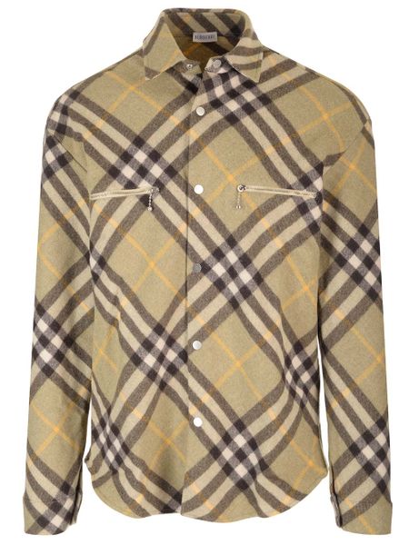 BURBERRY Wool Shirt - Size L
