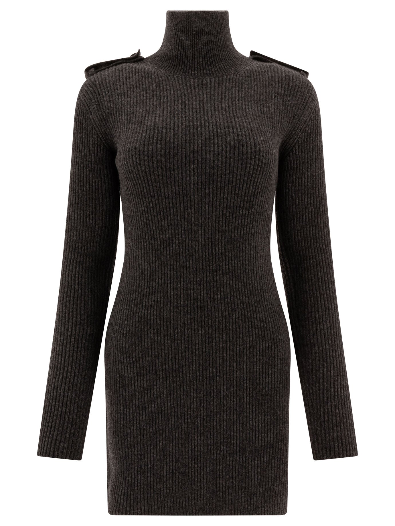 ALEXANDER MCQUEEN Elegant Ribbed Mini Dress for Women