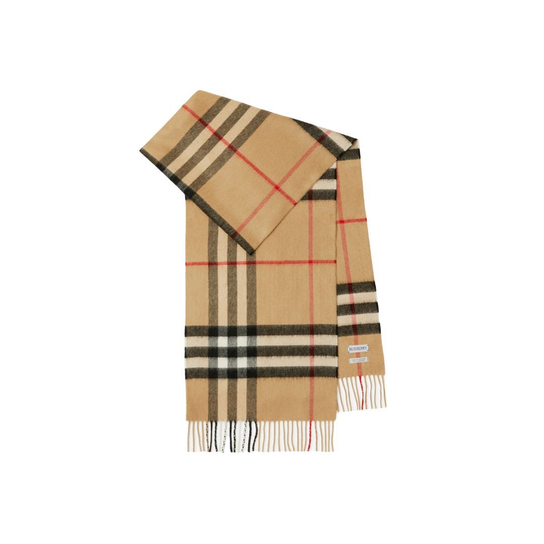 BURBERRY Giant Check Cashmere Scarf