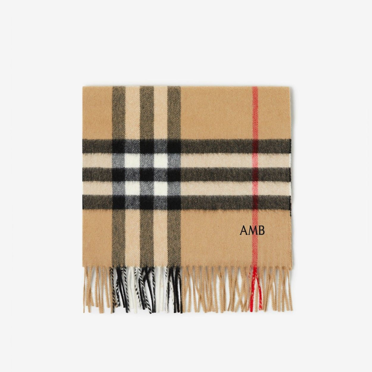BURBERRY Giant Check Cashmere Scarf