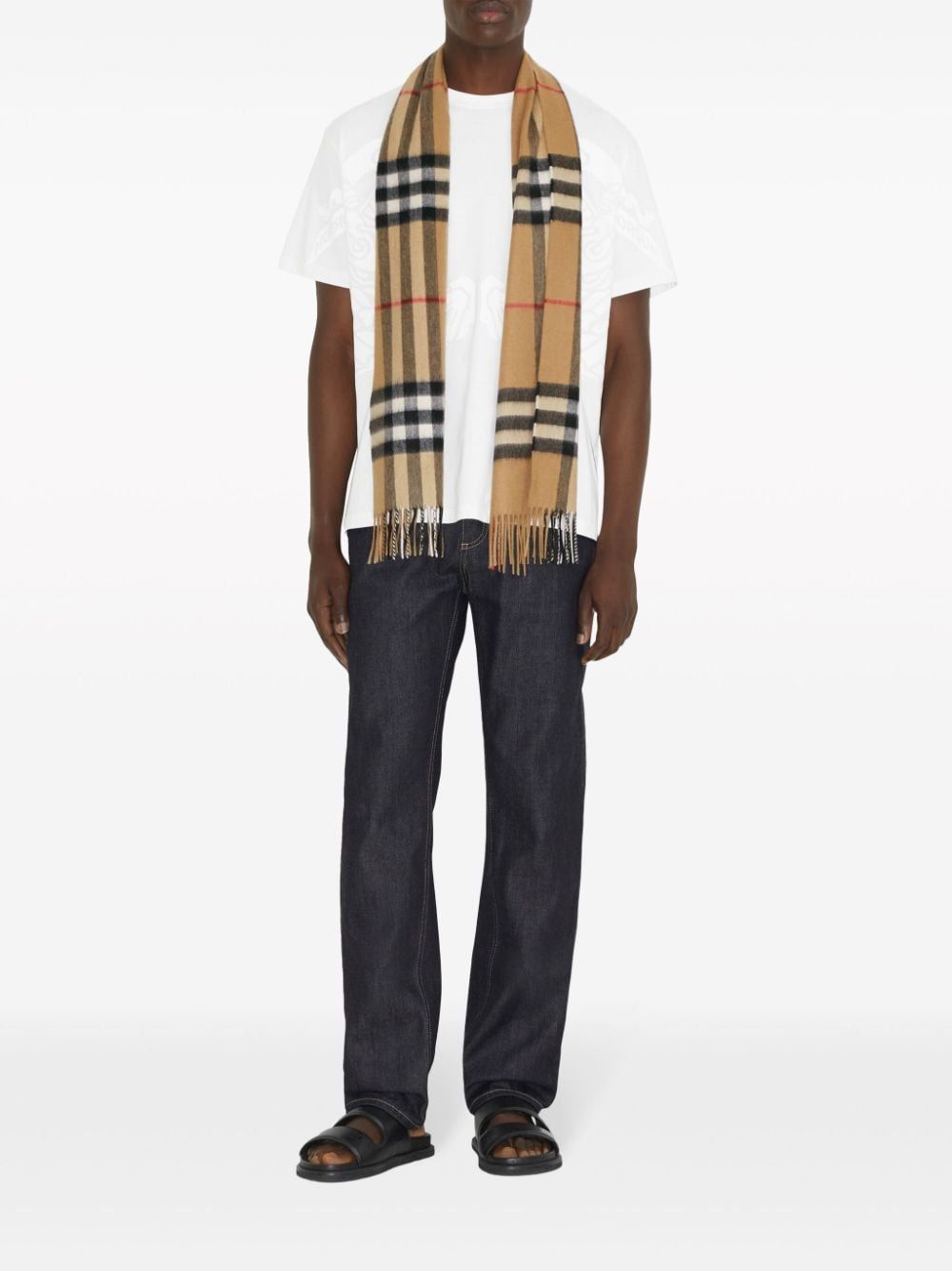 BURBERRY Giant Check Cashmere Scarf