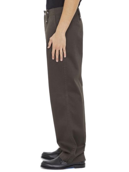 BURBERRY Wide-Leg Cotton Trousers for Men - FW23 Collection