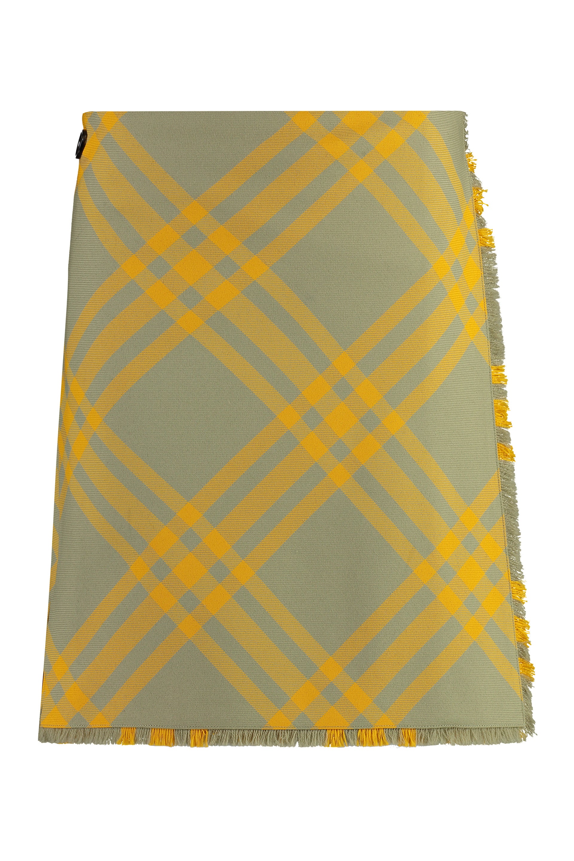 BURBERRY Check Motif Wrap Skirt